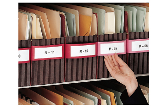 Labeling clearance file folders